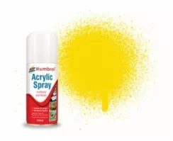 AD6069 Humbrol Spray Paint, GLOSS, Yellow, (Acrylic)