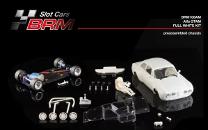 BRM108AM ALFA GTAM Full White Kit with new preassembled racing chassis