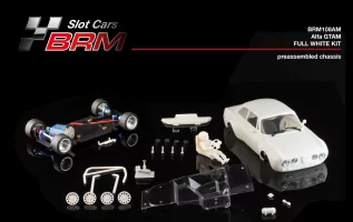 BRM108AM ALFA GTAM Full White Kit with new preassembled racing chassis