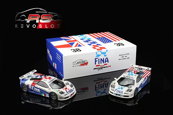 RS0128 RevoSlot McLaren F1 GTR Fina Twin Pack #38 & # 39