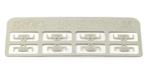 RS-213HB  Photo etched spacers for axles H 0.25mm 4 x front & rear