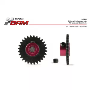 S-095S	Nylon AW gear 28 teeth 15,6 mm Ø with M3 screw (1x)