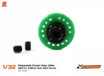 SC-1110R Nylon Crown Gear 24 t M50 with M2,5 screw for 3/32 axle
