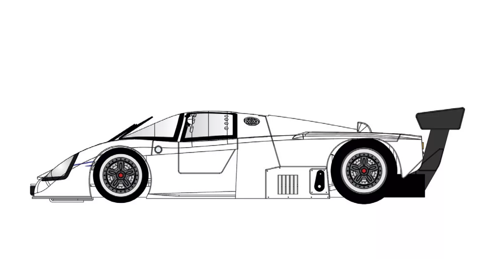 BRM191 Toyota 88C FULL WHITE KIT with new preassembled aluminum racing chassis