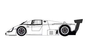 BRM191 Toyota 88C FULL WHITE KIT with new preassembled aluminum racing chassis