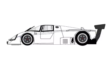 BRM191 Toyota 88C FULL WHITE KIT with new preassembled aluminum racing chassis