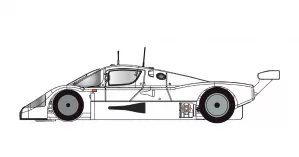 BRM192 Sauber C9 FULL WHITE KIT with new preassembled aluminum racing chassis