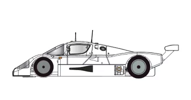 BRM192 Sauber C9 FULL WHITE KIT with new preassembled aluminum racing chassis
