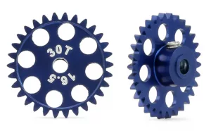 MR6130R MRSLOTCAR SIDEWINDER GEAR "ERGAL" 30T X 16.5MM FOR 3/32" AXLE BLUE ANODIZED