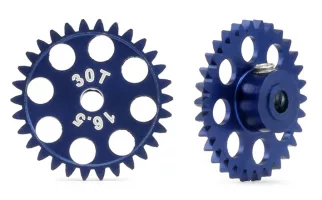 MR6130R MRSLOTCAR SIDEWINDER GEAR "ERGAL" 30T X 16.5MM FOR 3/32" AXLE BLUE ANODIZED