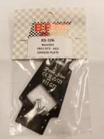 RS-106 GT2 alloy anodized chassis plate.