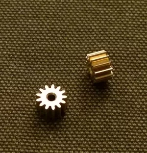 S-077 13 tooth Pinion for angle winder cars,  7.3mm diameter X 2