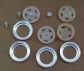 S-086A Unpainted Wheel Inserts with ring and nut for 512M