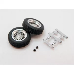 S-114S Wire Spoke Wheels & Tires 22 x 7mm for 3/32" axles