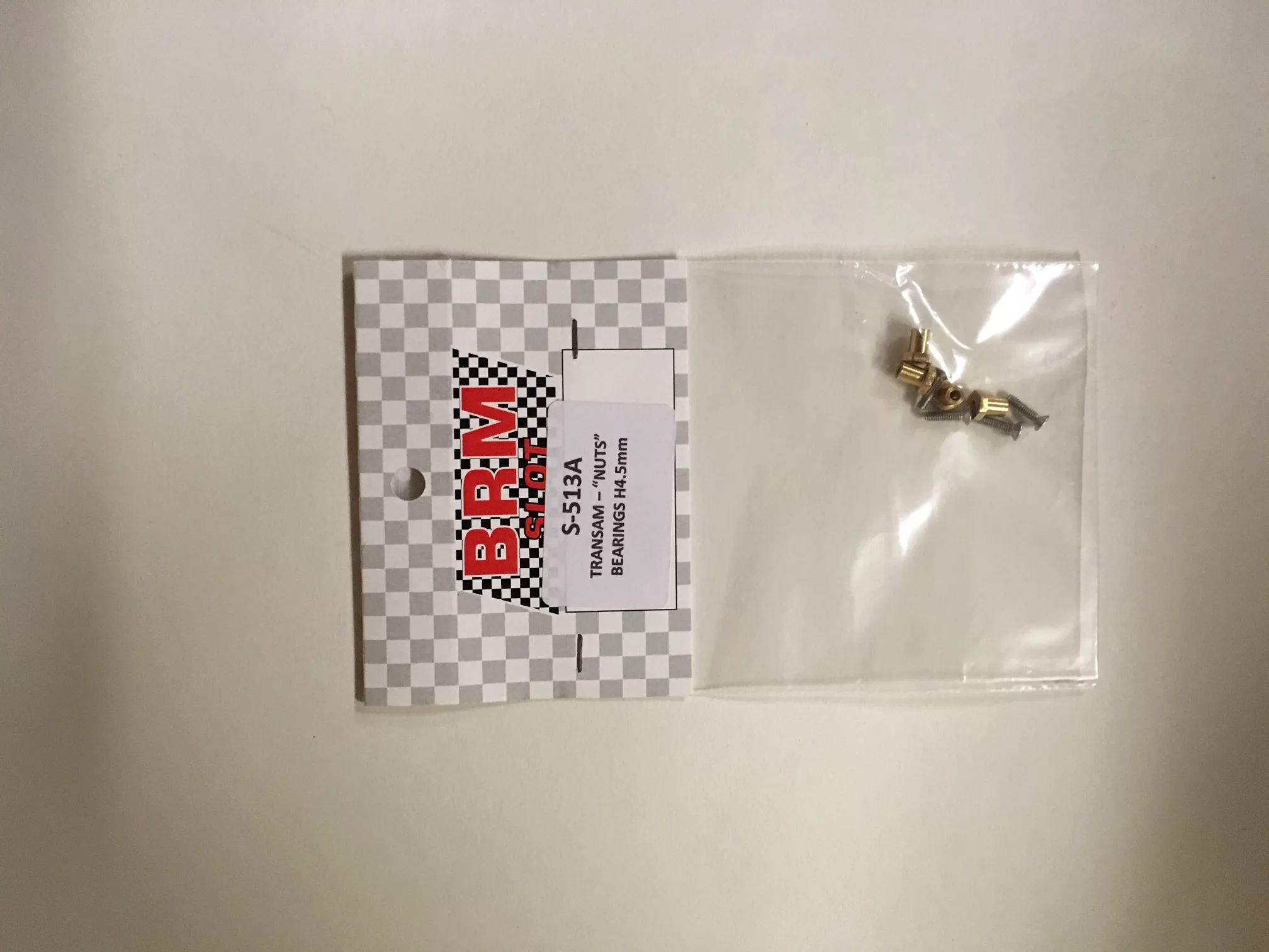S-513A Brass "nut" bearings stock H4.5mm + screws (x4)