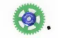 SC-1154R Nylon Spur Gear 34t diam 17.5mm green, for 3/32" axles.