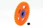 SC-1155 Nylon Spur Gear 35t. dia 17.5mm, fits 3/32" axle, orange