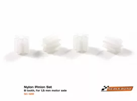SC-1291 nylon pinions 8 tooth for 1.5mm motor shaft x 4