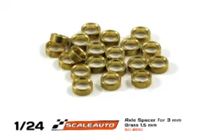 SC-8111C  Axle spacers 3mm X 1.5mm brass X 20.