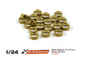 SC-8111C  Axle spacers 3mm X 1.5mm brass X 20.