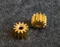 S-076 12t Brass Pinion for Anglewinder Cars, 6.9mm diameter X 2
