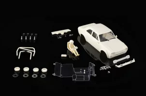S-401E1 Ford Escort Mark I white body kit lexan cockpit & inserts