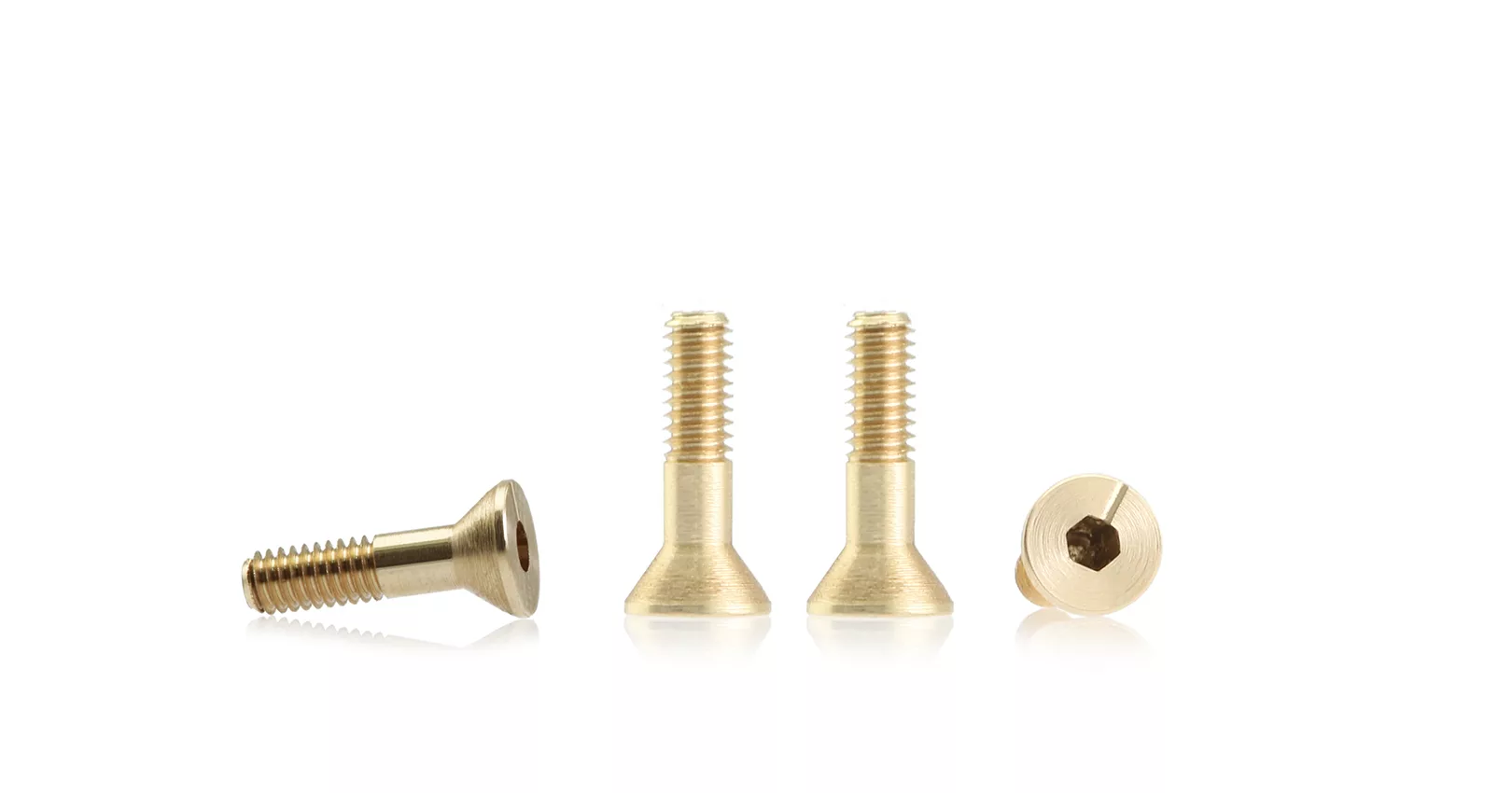 S-133B2 Metric brass screw sink head 4.25mm x 9.2mm – LONG (x6)