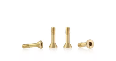 S-134A1 Metric brass screw “extra small” sink head 3.8mm x 7.2mm – SHORT (x6)