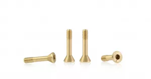 S-134A2 Metric brass screw “extra small” sink head 3.8mm x 9.2mm – LONG (x6)