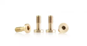 S-134B1 Metric brass screw “extra small” M2 flat head 3.8mm x 6.5mm – (x6)