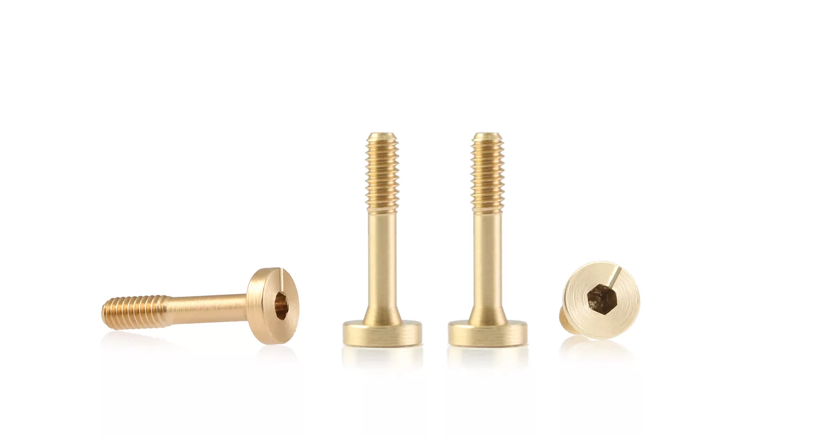 S-135C1 Suspension brass screw M2 flat self-centering head 4.0mm x 9.5mm – SHORT (x4)