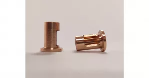 S-141 Brass adapter for gears from 3mm axle to 3/32” axle (x2)