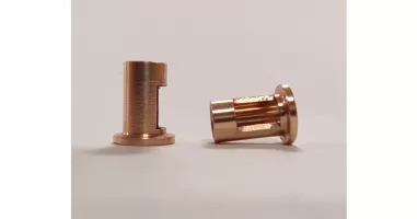 S-141 Brass adapter for gears from 3mm axle to 3/32” axle (x2)
