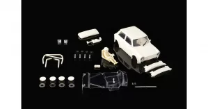 S-401ABA A112 ABARTH – Full white body kit with lexan cockpit + wheel inserts – “OLD BODY STYLE”