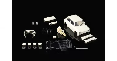 S-401ABA A112 ABARTH – Full white body kit with lexan cockpit + wheel inserts – “OLD BODY STYLE”