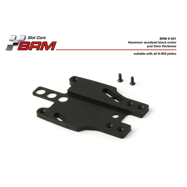 S-601 Aluminum anodised black motor pod 3mm thickness suitable with all S-602 plates