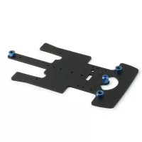 S-602FM F512M aluminum anodised black chassis plate 2mm thickness + O-R mounts