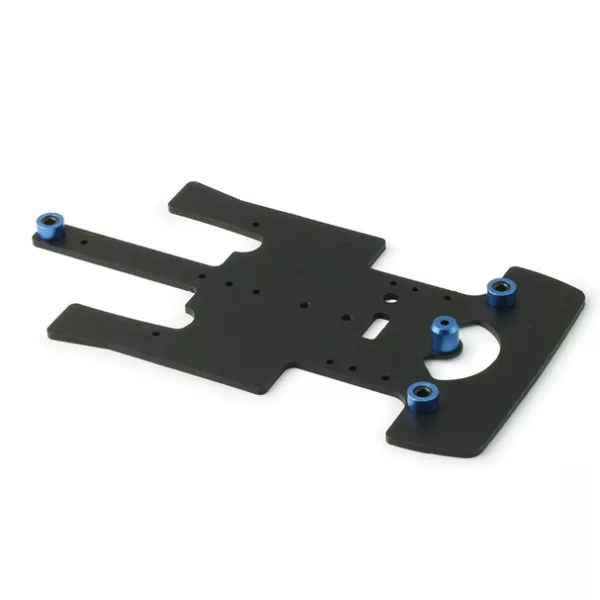 S-602FM F512M aluminum anodised black chassis plate 2mm thickness + O-R mounts