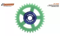 SC-1154R Nylon Spur Gear 34t diam 17.5mm green, for 3/32" axles.