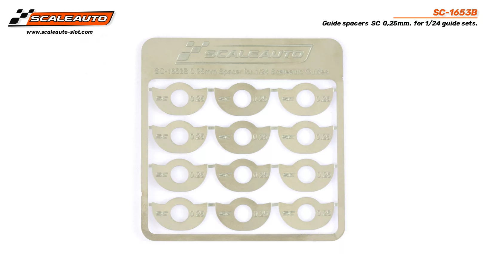 SC-1653B GUIDE SPACERS 0.25MM FOR 1:24 SCALE GUIDES SC-1653B GUIDE SPACERS 0.25MM FOR 1:24 SCALE GUIDES
