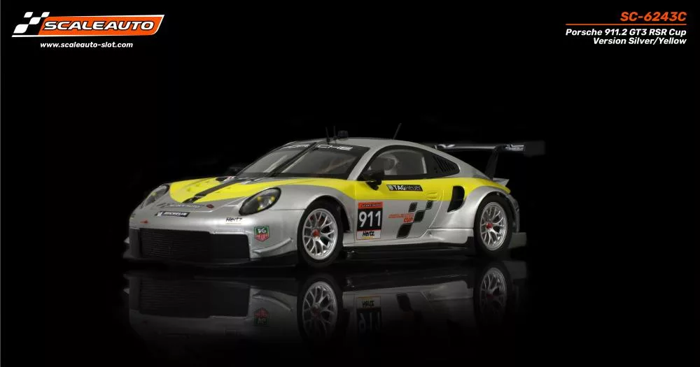 SC-6243C P 911.2 GT3 RSR Cup Version Silver/Yellow SC-6243C P 911.2 GT3 RSR Cup Version Silver/Yellow