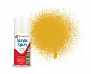 AD6016 Humbrol Spray Paint GOLD Metallic 016, Gloss, (Acrylic)