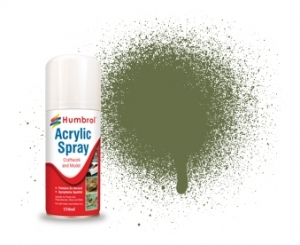 AD6080 Humbrol Spray Paint GRASS GREEN matt 80 (Acrylic)