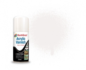 AD6135 Humbrol Spray Paint, Varnish Satin (Acrylic)