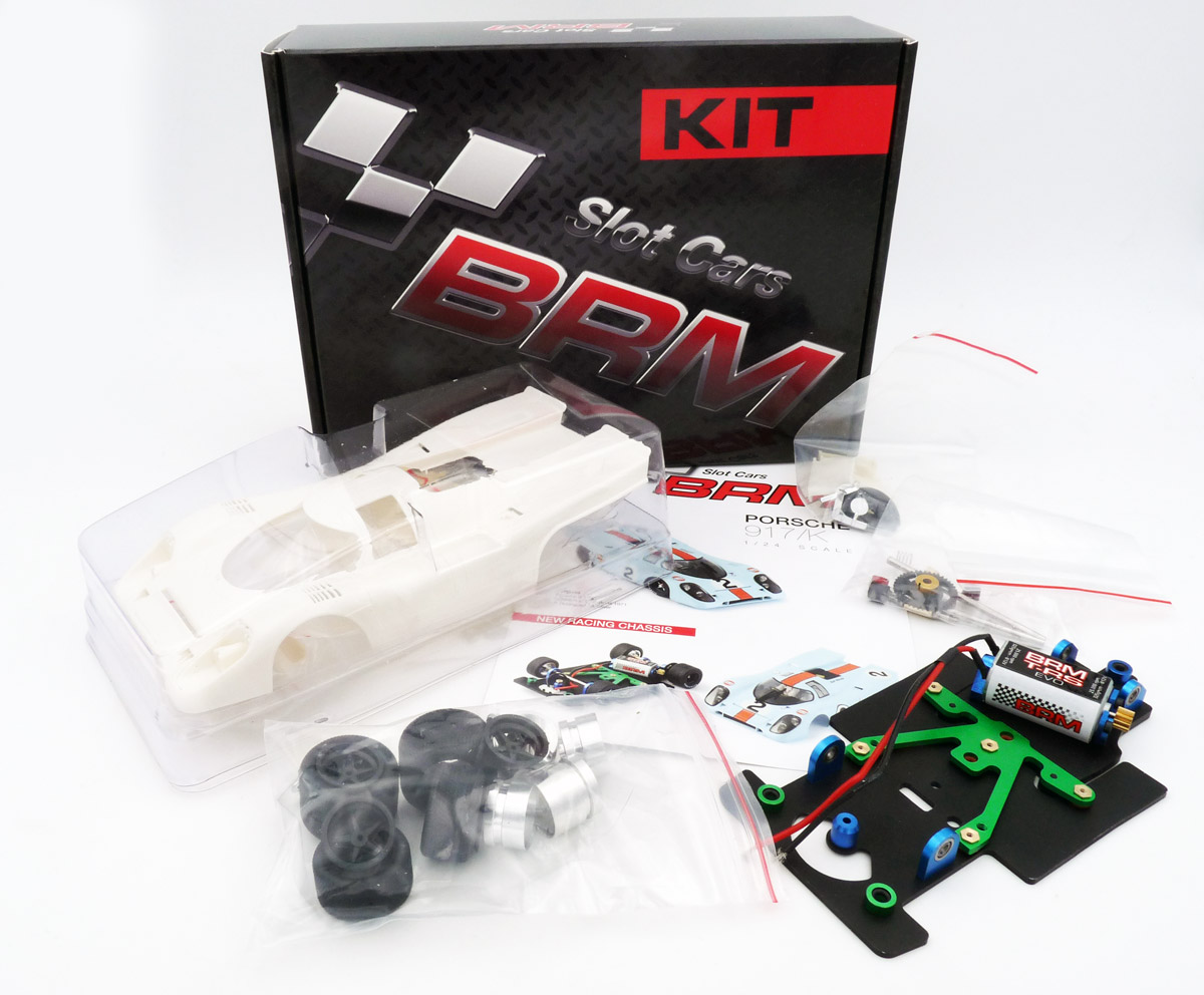 BRM027-K2 Porsche 917K Full White Racing Kit with the new all metal chassis