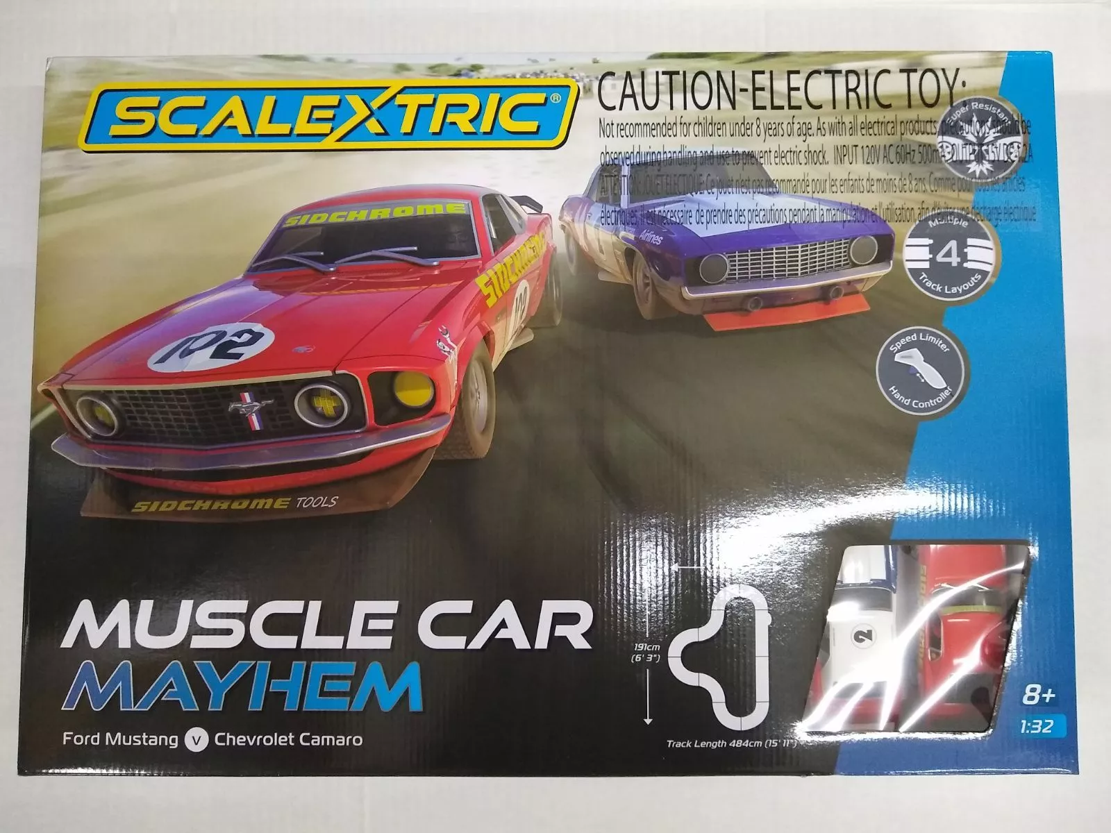 C1449 1/32 Scale Muscle Car Mayhem Slot Car Set