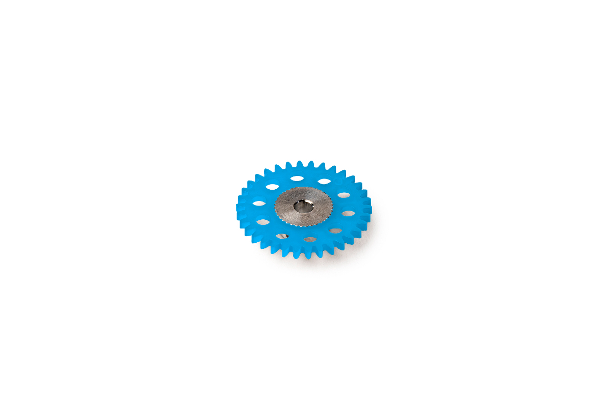 SIGS1834-LPL 34d. Sidewinder Spur Gear ø18mm. in Plastic for 2.38mm Axle and M2 Screw