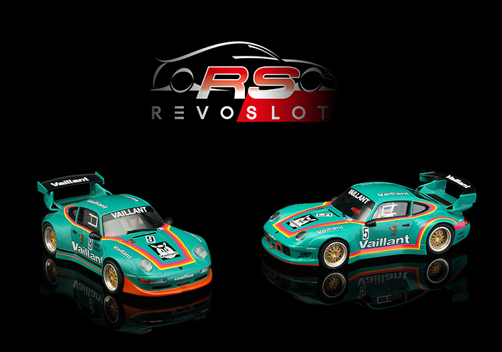 RS0138 RevoSlot Porsche GT2 Vaillant #5 and #9 in a new style Twin Pack box