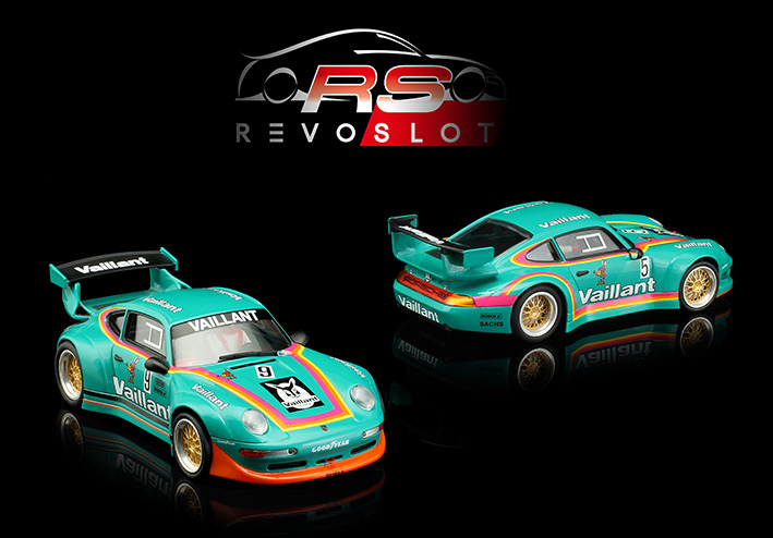 RS0138 RevoSlot Porsche GT2 Vaillant #5 and #9 in a new style Twin Pack box