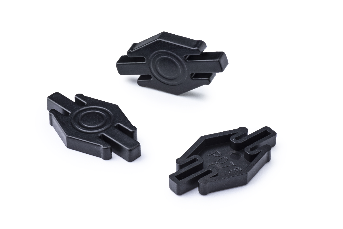 P075-10 POLICAR Locking clips for curved track 10 pieces.